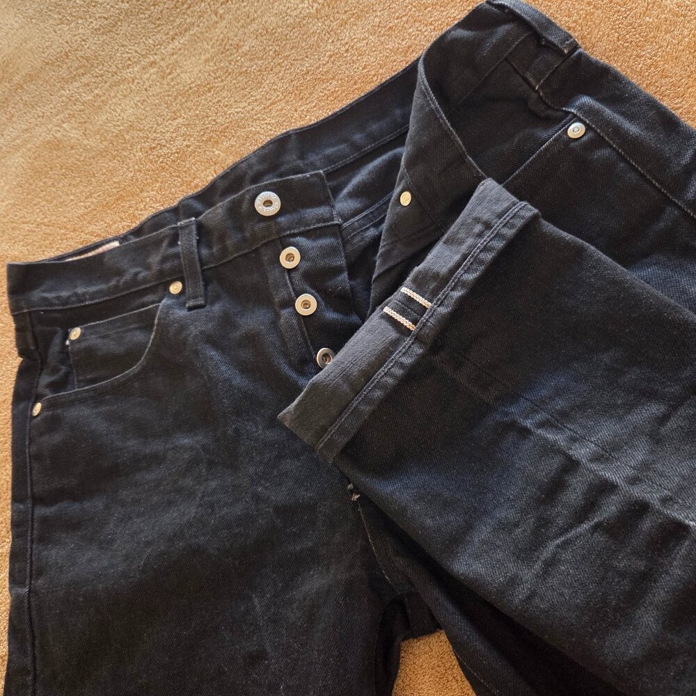 Wallace & Barnes Black Selvedge Denim - 33x29